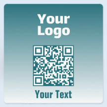 Uw logo met bewerkbare QR-code en verloop van kleu
