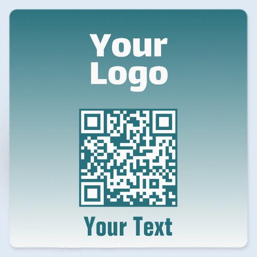 Uw logo met bewerkbare QR-code en verloop van kleu Labels