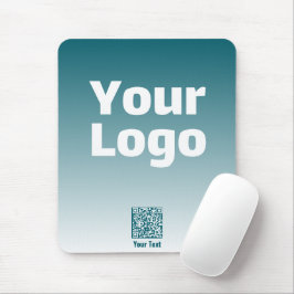 Uw logo met bewerkbare QR-code en verloop van kleu Muismat