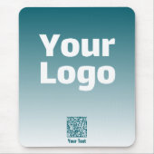 Uw logo met bewerkbare QR-code en verloop van kleu Muismat (Voorkant)