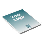Uw logo met bewerkbare QR-code en verloop van kleu Notitieblok (Schuin)