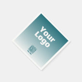 Uw logo met bewerkbare QR-code en verloop van kleu Servet (Hoek)