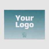 Uw logo met bewerkbare QR-code en verloop van kleu Tissuepapier (Voorkant)