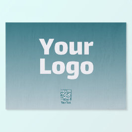 Uw logo met bewerkbare QR-code en verloop van kleu Tissuepapier