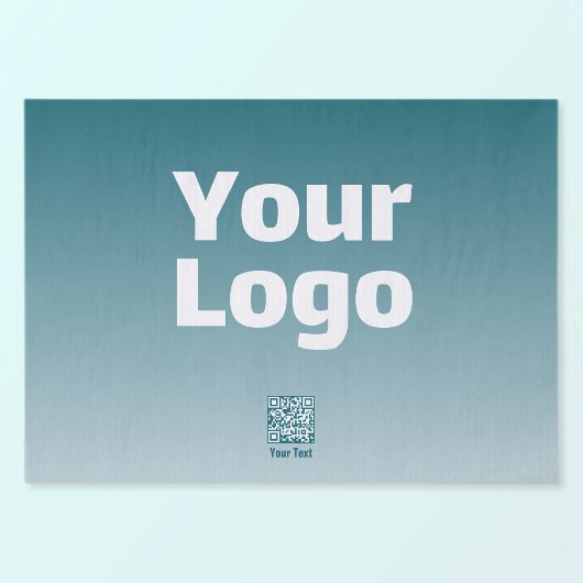 Uw logo met bewerkbare QR-code en verloop van kleu Tissuepapier