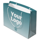 Uw logo met bewerkbare QR-code en verloopkleur Omb Groot Cadeauzakje (Achterkant Gekanteld)