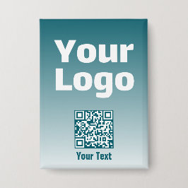 Uw Logo met bewerkbare QR-code en verloopombre Button