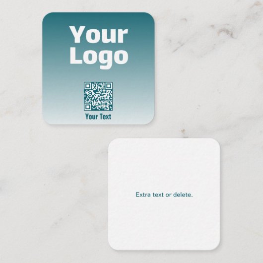 Uw Logo met bewerkbare QR-code en verloopombre Informatiekaartje (Voorkant / Achterkant)