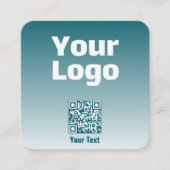 Uw Logo met bewerkbare QR-code en verloopombre Informatiekaartje (Voorkant)