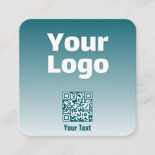 Uw Logo met bewerkbare QR-code en verloopombre Informatiekaartje (Voorkant)