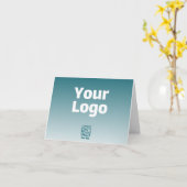 Uw Logo met bewerkbare QR-code en verloopombre Kaart (Gele Bloem)