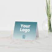 Uw Logo met bewerkbare QR-code en verloopombre Kaart (Voorkant)