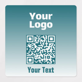 Uw Logo met bewerkbare QR-code en verloopombre Labels