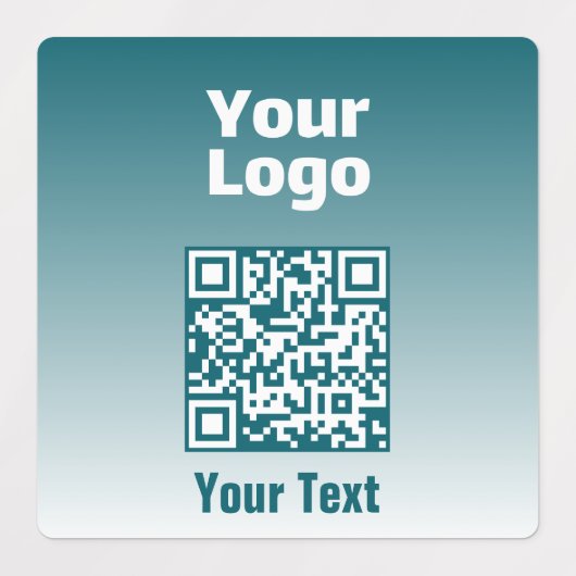 Uw Logo met bewerkbare QR-code en verloopombre Labels (Design 1)