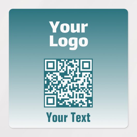 Uw Logo met bewerkbare QR-code en verloopombre Labels (Design 2)