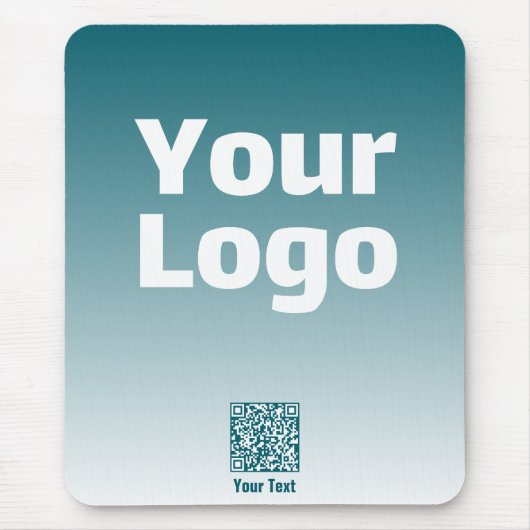 Uw Logo met bewerkbare QR-code en verloopombre Muismat (Voorkant)