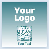 Uw Logo met bewerkbare QR-code en verloopombre Sticker