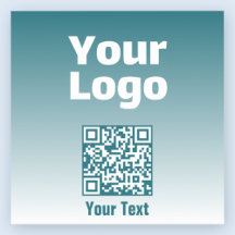 Uw Logo met bewerkbare QR-code en verloopombre