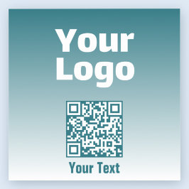 Uw Logo met bewerkbare QR-code en verloopombre Sticker