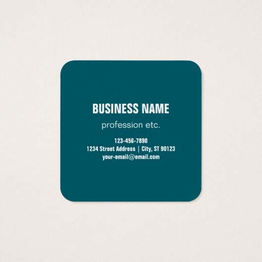 Uw Logo met bewerkbare QR-code en verloopombre Vierkante Visitekaartjes (Achterkant)