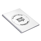 Uw logo met bewerkbare slogan & bedrijfsnaam notitieboek (Rechterzijde)