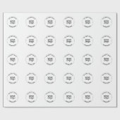 Uw logo met bewerkbare slogan en bedrijfsnaam cadeaupapier (Vlak)