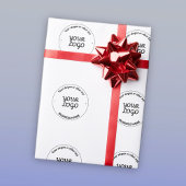 Uw logo met bewerkbare slogan en bedrijfsnaam cadeaupapier