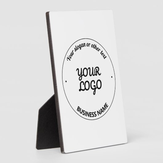 Uw Logo met bewerkbare slogan en bedrijfsnaam Fotoplaat (Zijkant)