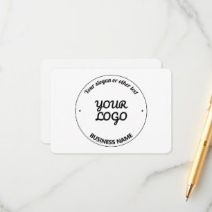 Uw Logo met bewerkbare slogan en bedrijfsnaam Informatiekaartje