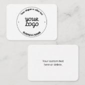 Uw Logo met bewerkbare slogan en bedrijfsnaam Notitiekaartje (Voorkant / Achterkant)