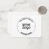 Uw Logo met bewerkbare slogan en bedrijfsnaam Notitiekaartje (Voorkant / Achterkant in situ)