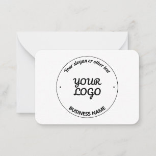 Uw Logo met bewerkbare slogan en bedrijfsnaam Notitiekaartje