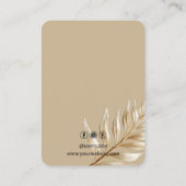 Uw Logo Metallic Gold Leaf Oorbel Kaart Groot Visitekaartje (Achterkant)