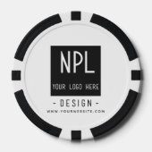 Uw Logo - Minimale, moderne zakelijke producten Poker Chips (Voorkant)