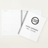 Uw Logo Minimalist Zwart Wit 2024 Planner (Display)