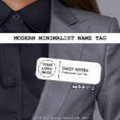 Uw Logo minimalistisch modern design Naamplaatje