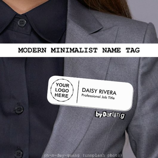 Uw Logo minimalistisch modern design Naamplaatje