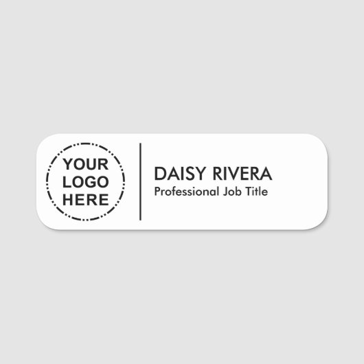 Uw Logo minimalistisch modern design Naamplaatje (Voorkant)