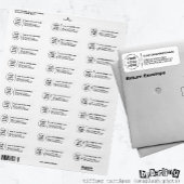 Uw Logo minimalistisch modern design retouradres Etiket