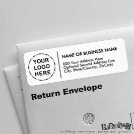 Uw Logo minimalistisch modern design retouradres Etiket