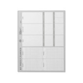 Uw Logo minimalistische eenvoudige, niet-gedateerd Notitieblok (Linkerzijde)