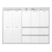 Uw Logo minimalistische eenvoudige, niet-gedateerd Notitieblok (Voorkant)