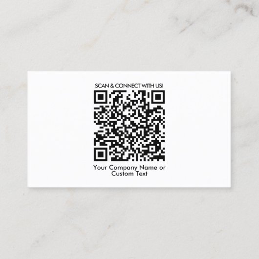 Uw Logo minimalistische moderne QR-code Visitekaartje (Achterkant)