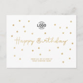 Uw Logo minimalistische sterren voor een fijne ver Feestdagenkaart (Voorkant)