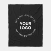 Uw Logo minimalistische stijl Fleece Deken (Voorkant)