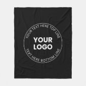 Uw Logo minimalistische stijl Fleece Deken (Voorkant)