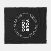 Uw Logo minimalistische stijl Fleece Deken (Voorkant (Horizontaal))