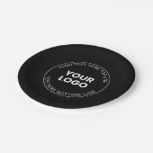 Uw Logo minimalistische stijl Papieren Bordje (Gekanteld)