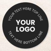 Uw Logo minimalistische stijl Ronde Kartonnen Onderzetter (Voorkant)