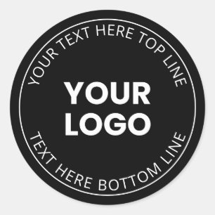Uw Logo minimalistische stijl Ronde Sticker
